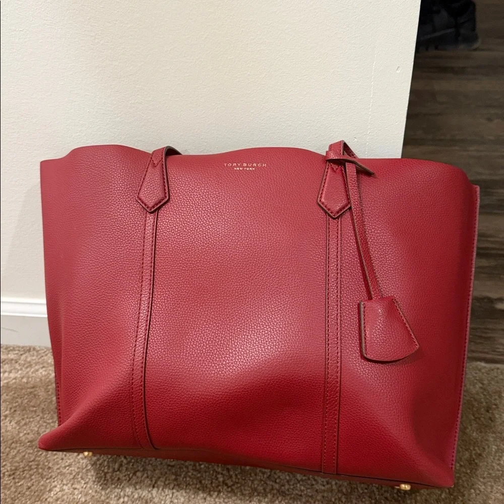 Tory Burch Red Leather Tote Bag ❤️